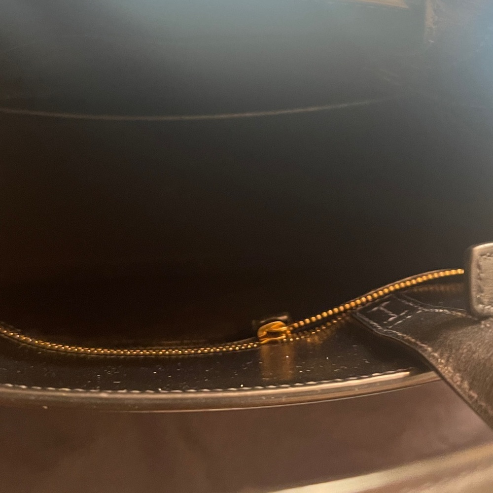 Saint Laurent Black Briefcase with Gold Accents - Picture 4 of 5